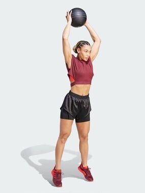 NWT Adidas Women's Power Aeroready Two-in-one Shorts CC